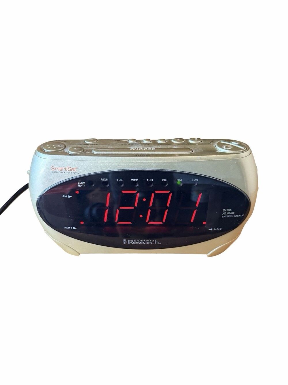 Vintage Emerson Research SmartSet CKS2862 Dual Alarm Clock Radio Tested Working